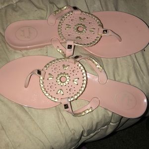 Jack Rodgers Jelly Sandals, Light Pink. Size 11